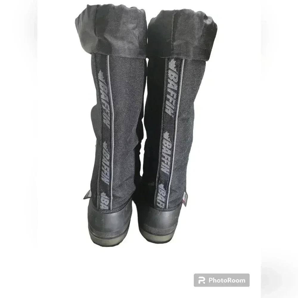 Baffin Technology Winter Boots Men's Size 9W Black Nylon / Rubber Made in Canada